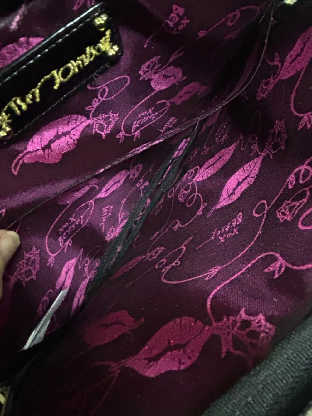 Betsey Johnson Hot Pink Satin-Lined iPad / tablet case
